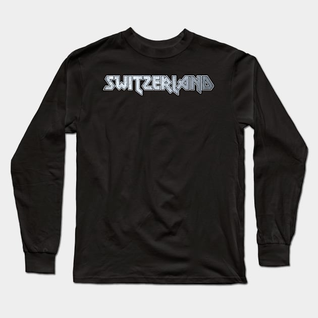 Heavy metal Switzerland Long Sleeve T-Shirt by KubikoBakhar